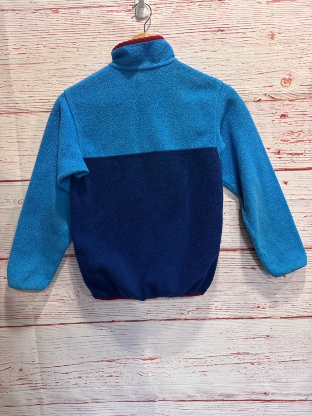 Patagonia Boys' Lightweight Synchilla Snap-T Pullover in Channel Blue Sz M 10 - Picture 10 of 11